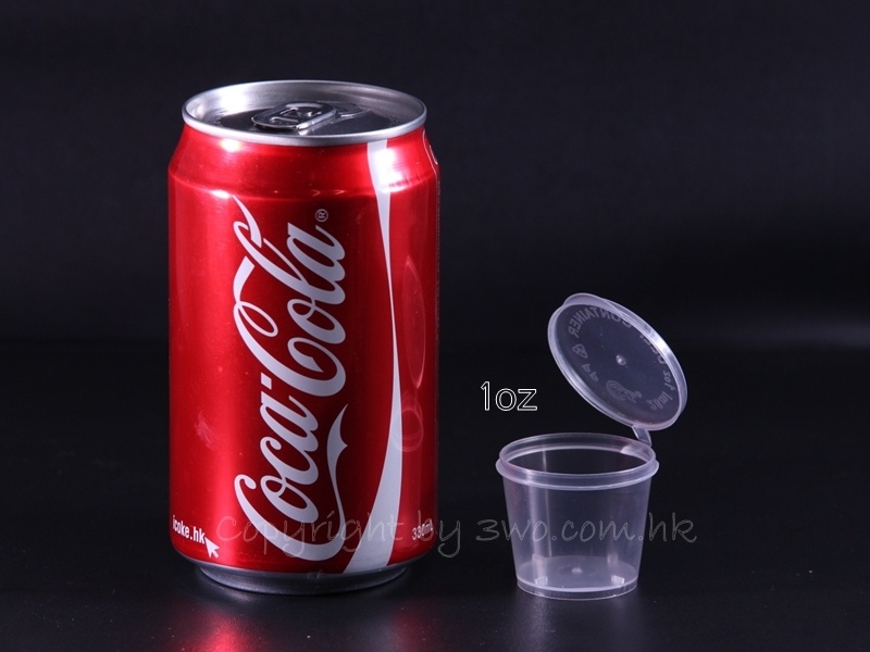 Sauce Cup 1 oz, Clear with lid  約100個 (P100)