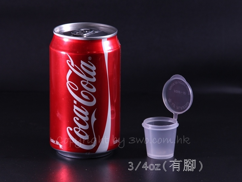 Sauce cup with lid 3/4 oz, Clear with lid  ~100pcs (P060)