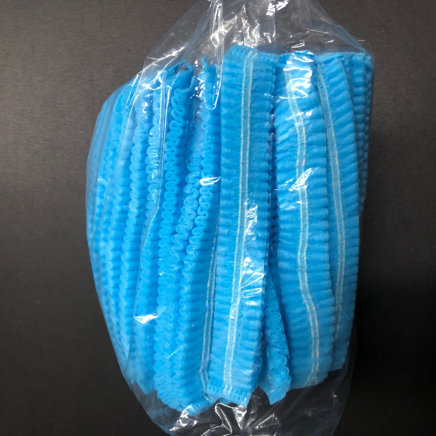 纖維頭帽 100個/包 (藍色雙筋)
