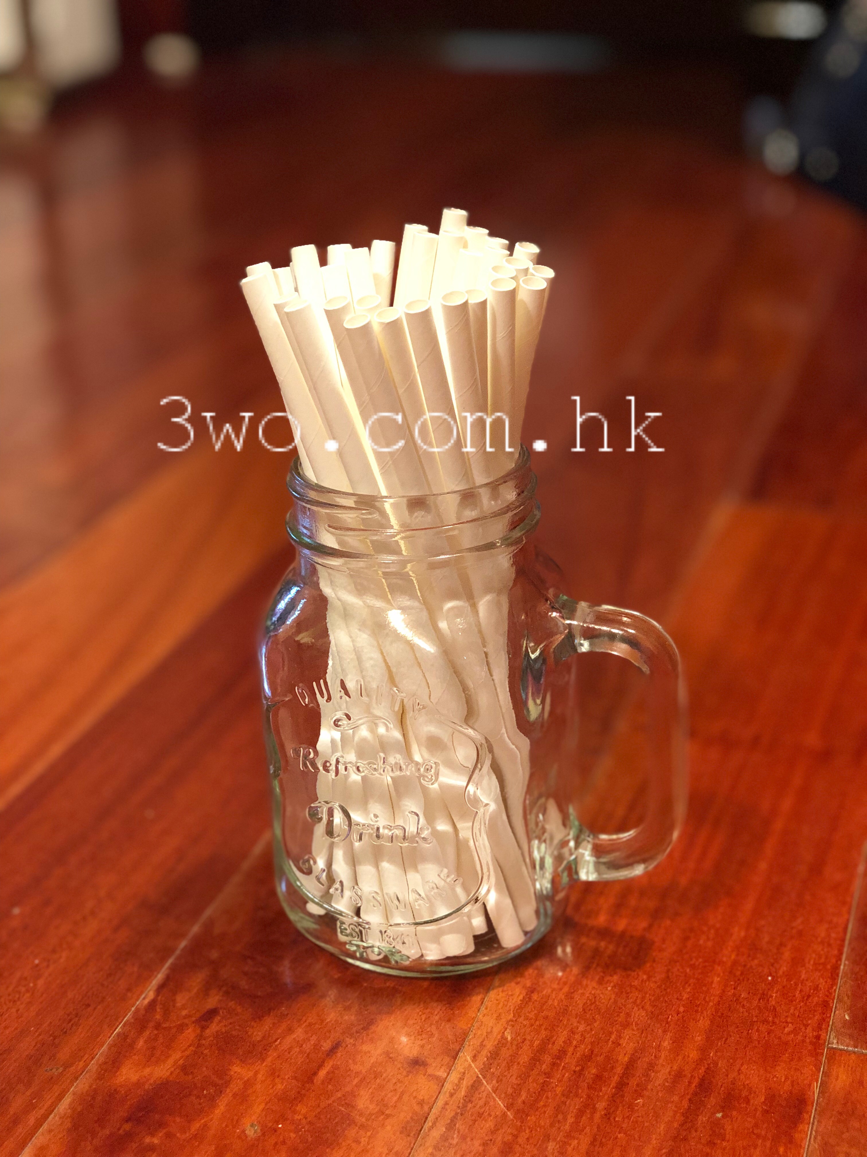 紙飲管 - 白色紙飲管 (約100支/包)